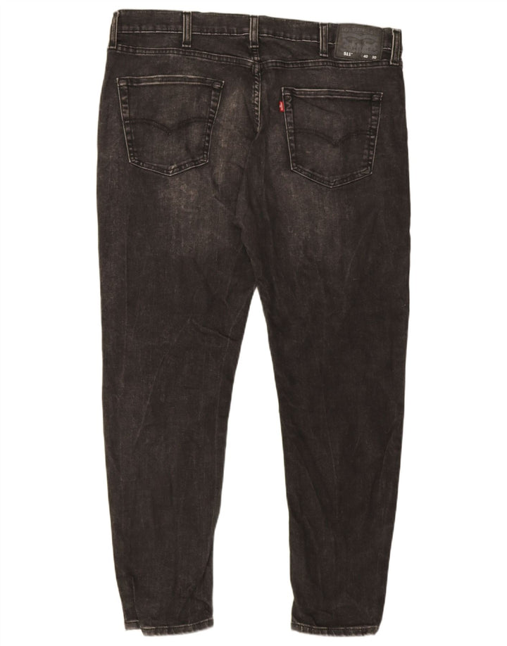Męskie jeansy Levi's 511 Slim W40 L30 Szara bawełna