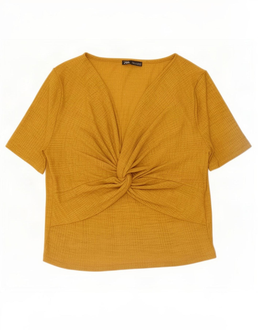 Bluzka damska Zara Top UK 14, duży, żółty poliester