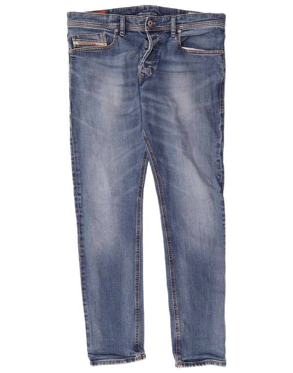 DIESEL Męskie Tepphar Carrot Slim Jeans W34 L32 Niebieskie bawełniane