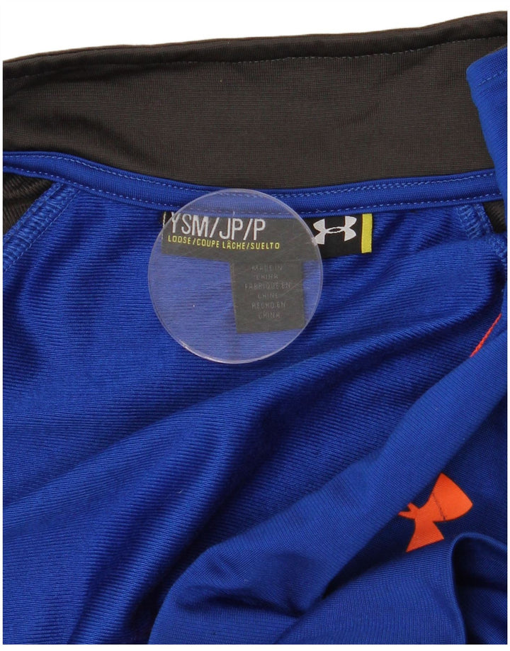 Chłopięca kurtka dresowa Under Armour w wieku 7-8 lat, mała, niebieska, z blokami kolorów