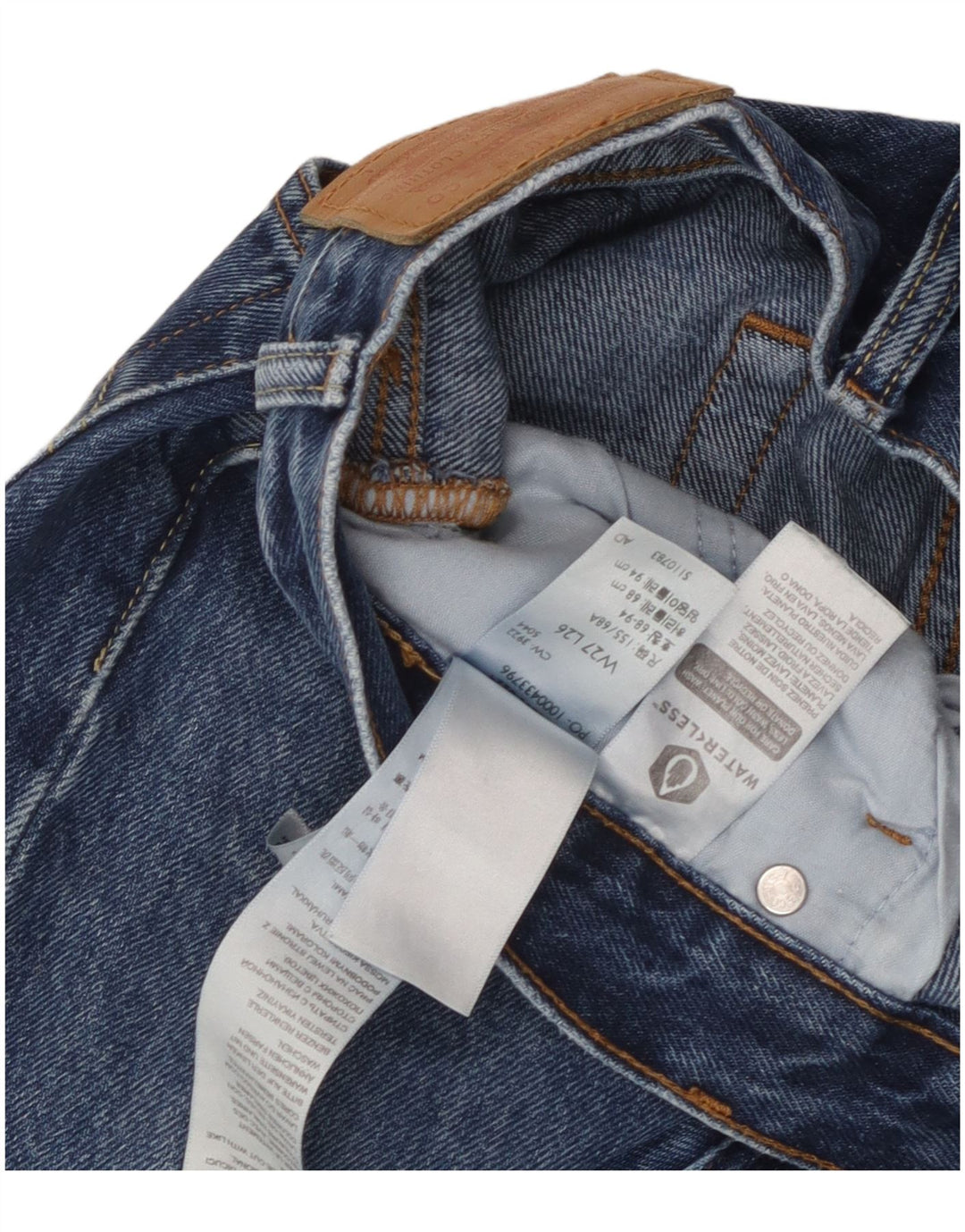 Damskie jeansy Levi's 501 Straight W27 L26 Niebieskie bawełniane