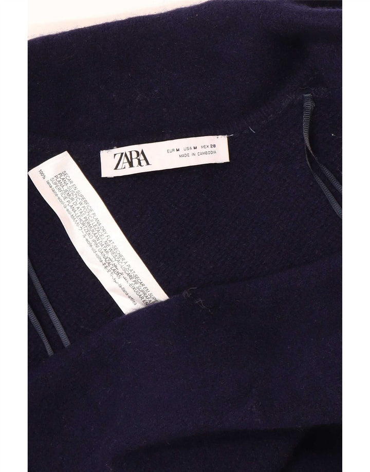 Marynarka damska Zara UK 14 Medium Navy Blue Wool