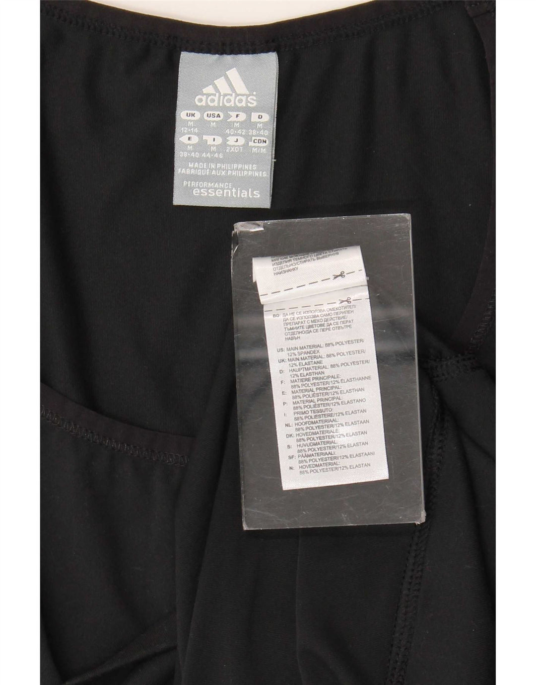 Damska koszulka Adidas Climalite Top UK 12/14 Średni czarny poliester