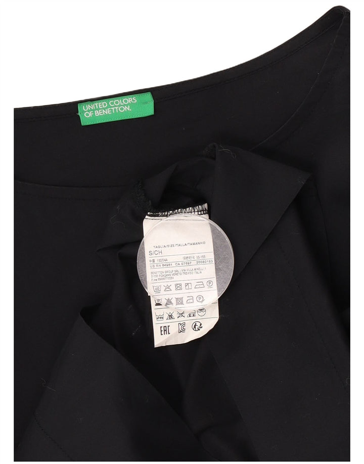 Damska bluzka oversize Benetton Top UK 10, mała czarna bawełna