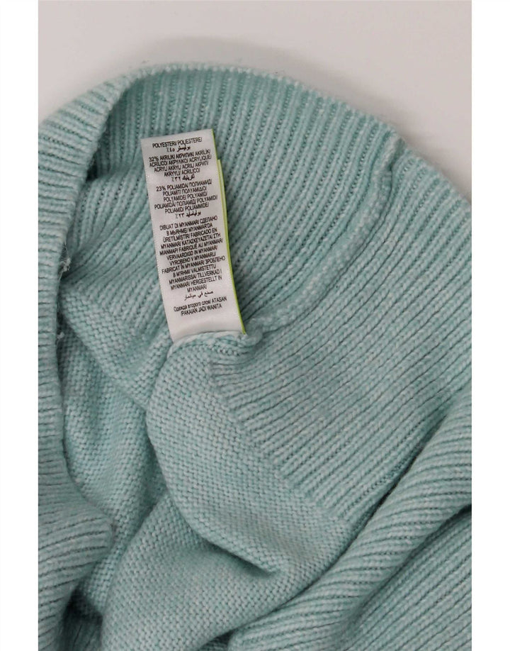 Marks & Spencer Damski sweter z golfem UK 16, duży turkusowy