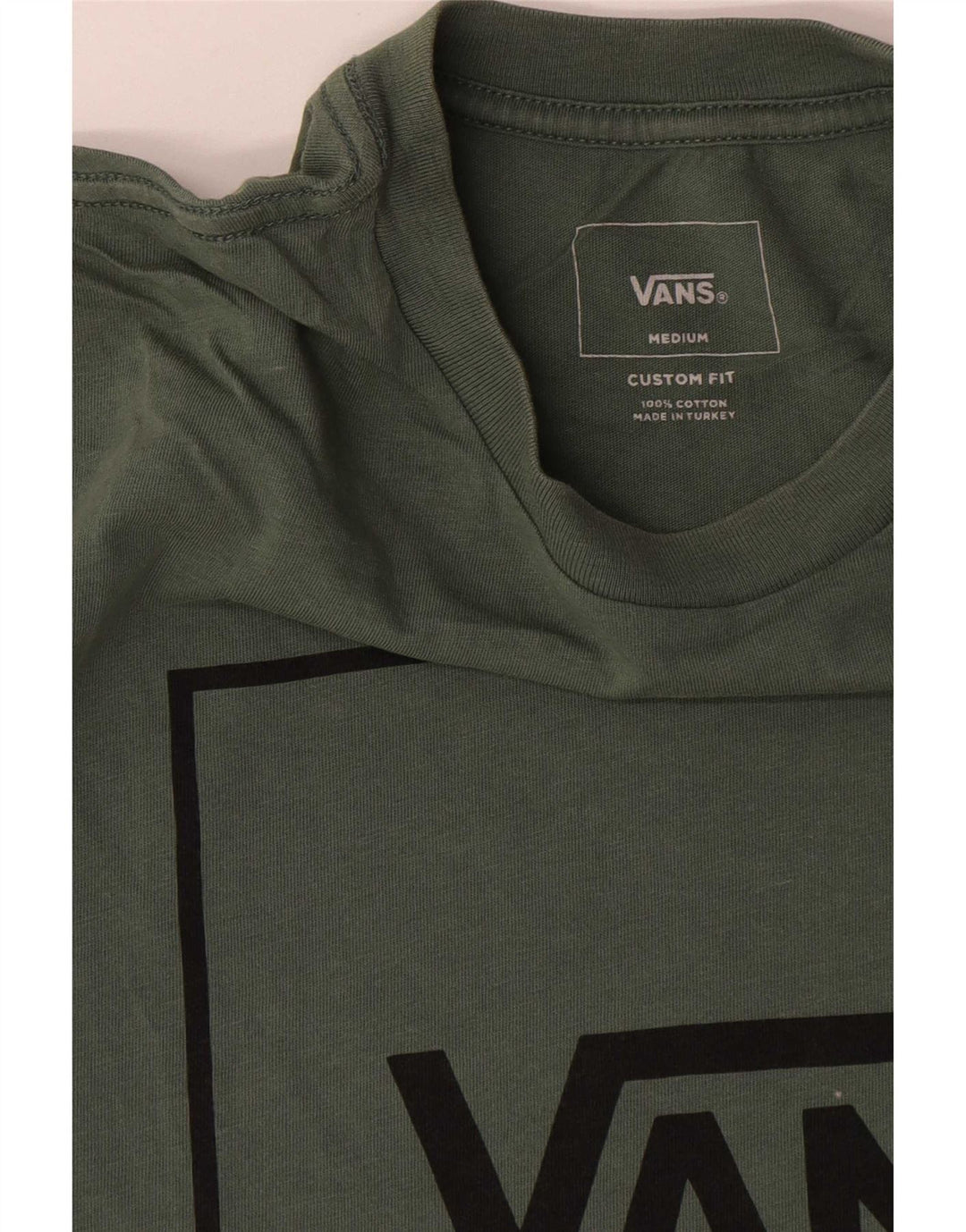 Męski T-shirt Vans o dopasowanym kroju z grafiką, średni zielony, bawełniany