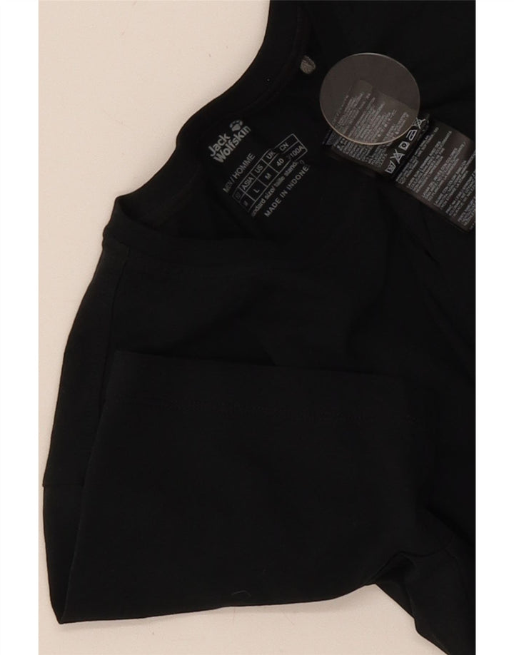 T-shirt męski Jack Wolfskin Top UK 40, średni czarny, bawełniany