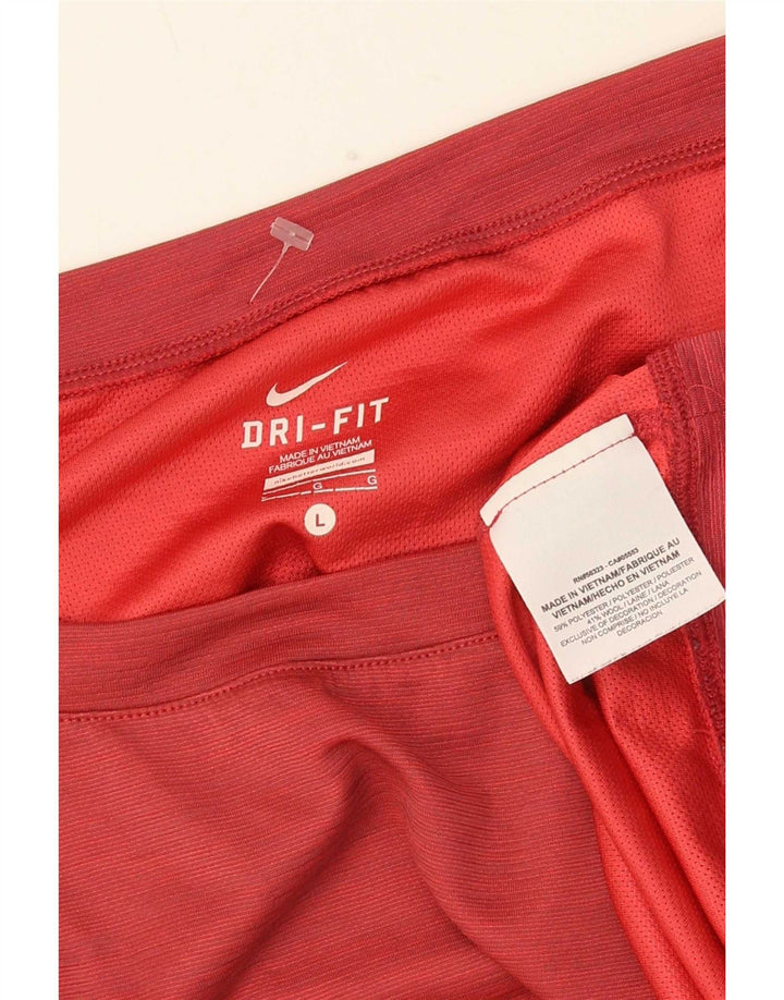 Damski T-shirt Nike Dri Fit Oversize Top UK 16, duży, czerwony poliester