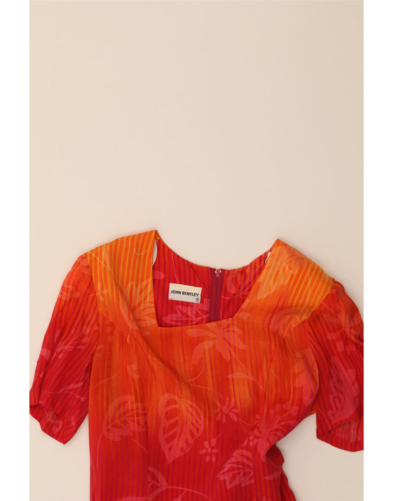 JOHN BENTLEY Womens Maxi Dress UK 8 Small Multicoloured Floral Cupro Vintage John Bentley and Second-Hand John Bentley from Messina Hembry 