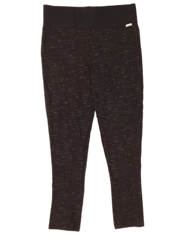 Legginsy damskie Calvin Klein UK 14, duże, czarne, nakrapiane, ze sztucznego jedwabiu