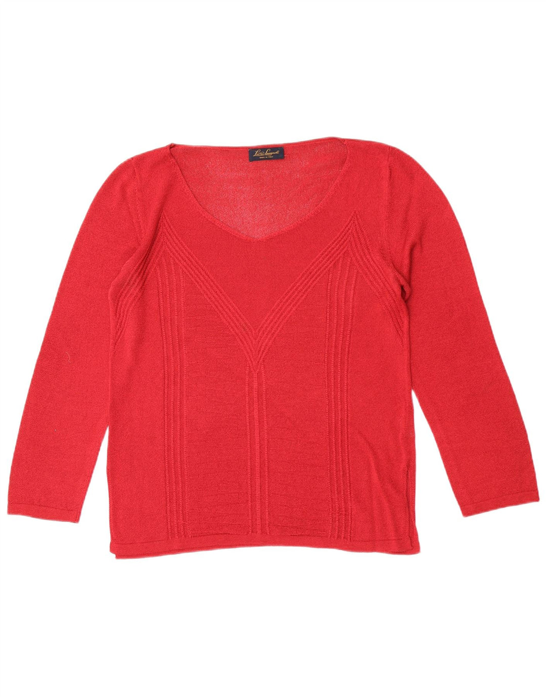 Luisa Spagnoli Damski sweter oversize z dekoltem w kształcie litery V, UK 10 Small Red