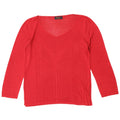 Luisa Spagnoli Damski sweter oversize z dekoltem w kształcie litery V, UK 10 Small Red