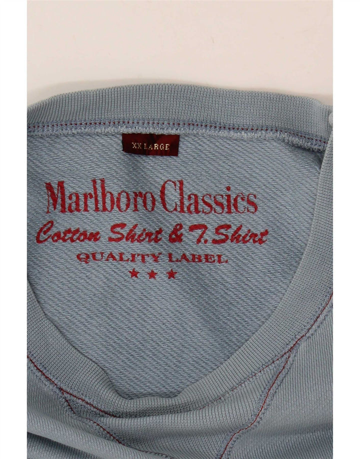 Marlboro Classics Męski top z długim rękawem 2XL w kolorze niebieskim
