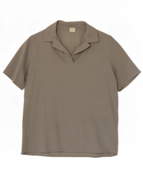 Damska koszulka polo Andrea Mare IT 48 XL Szary jedwab