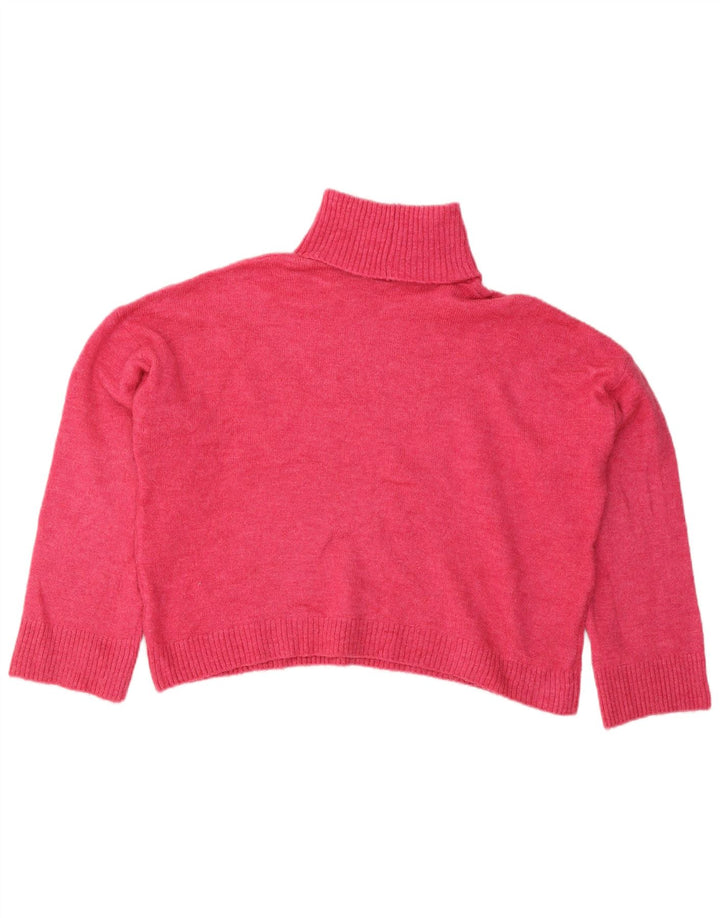 Damski sweter Zara Crop Oversize z golfem UK 14, średni róż