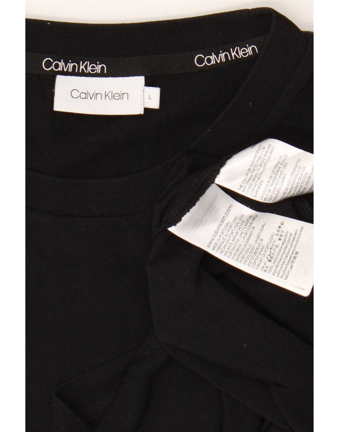 T-shirt męski Calvin Klein, duży, czarny, bawełniany