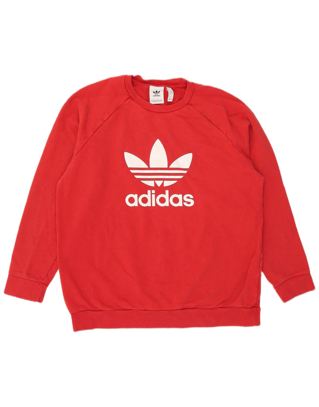 Męska bluza Adidas z grafiką, duża, czerwona, bawełniana