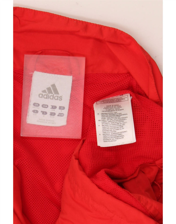 Męska kurtka przeciwdeszczowa ADIDAS UK 46/48 XL, poliester w kolorze czerwonym
