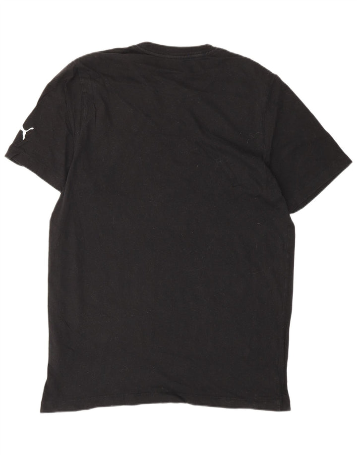 PUMA Mens Graphic T-Shirt Top Large Black Cotton