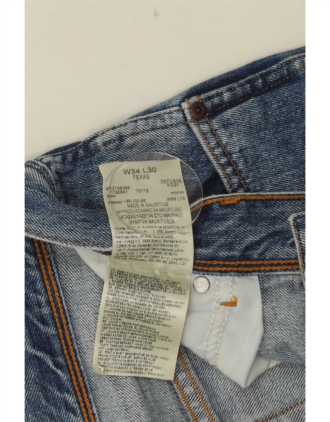 Męskie jeansy Wrangler Texas Straight W34 L30 Niebieskie, bawełniane
