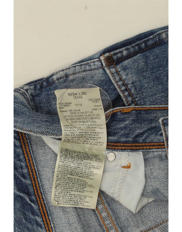 Męskie jeansy Wrangler Texas Straight W34 L30 Niebieskie, bawełniane