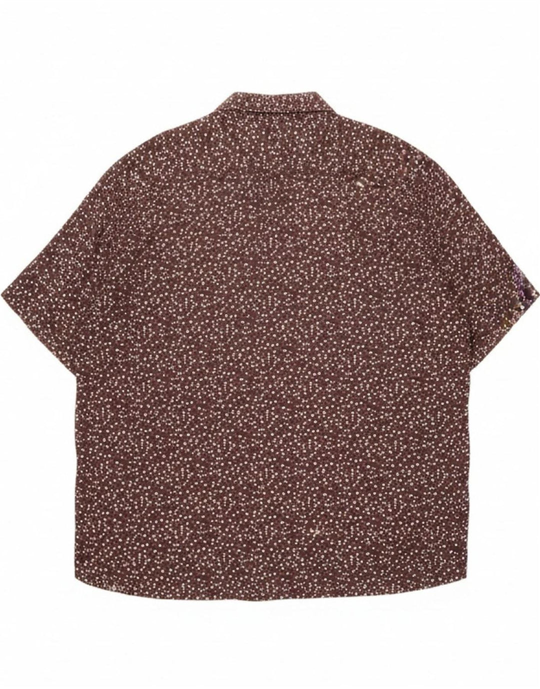 TIPO' S Mens Short Sleeve Shirt 2XL Brown Floral