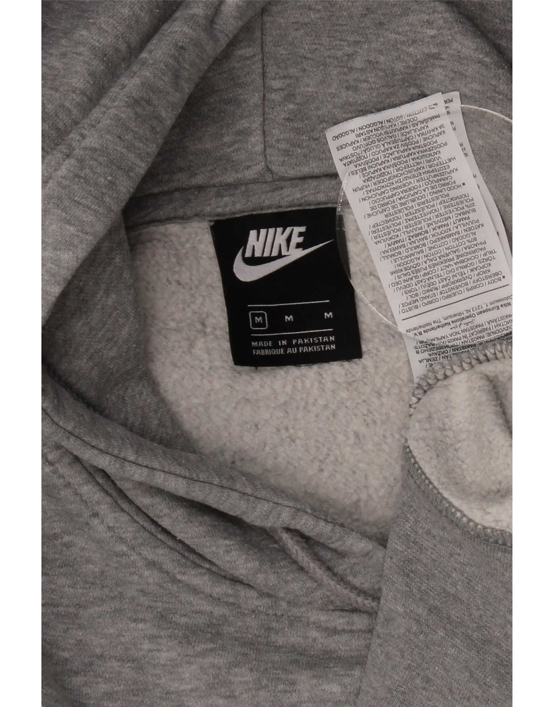 Męska bluza z kapturem Nike, średnia, szara, bawełniana nakrapiana