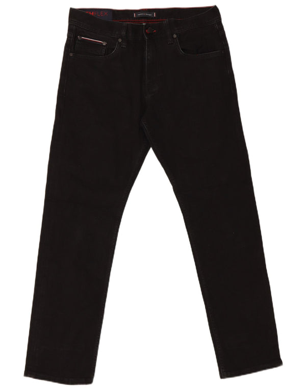Męskie dżinsy Tommy Hilfiger Bleecker Slim W32 L30 Czarna bawełna