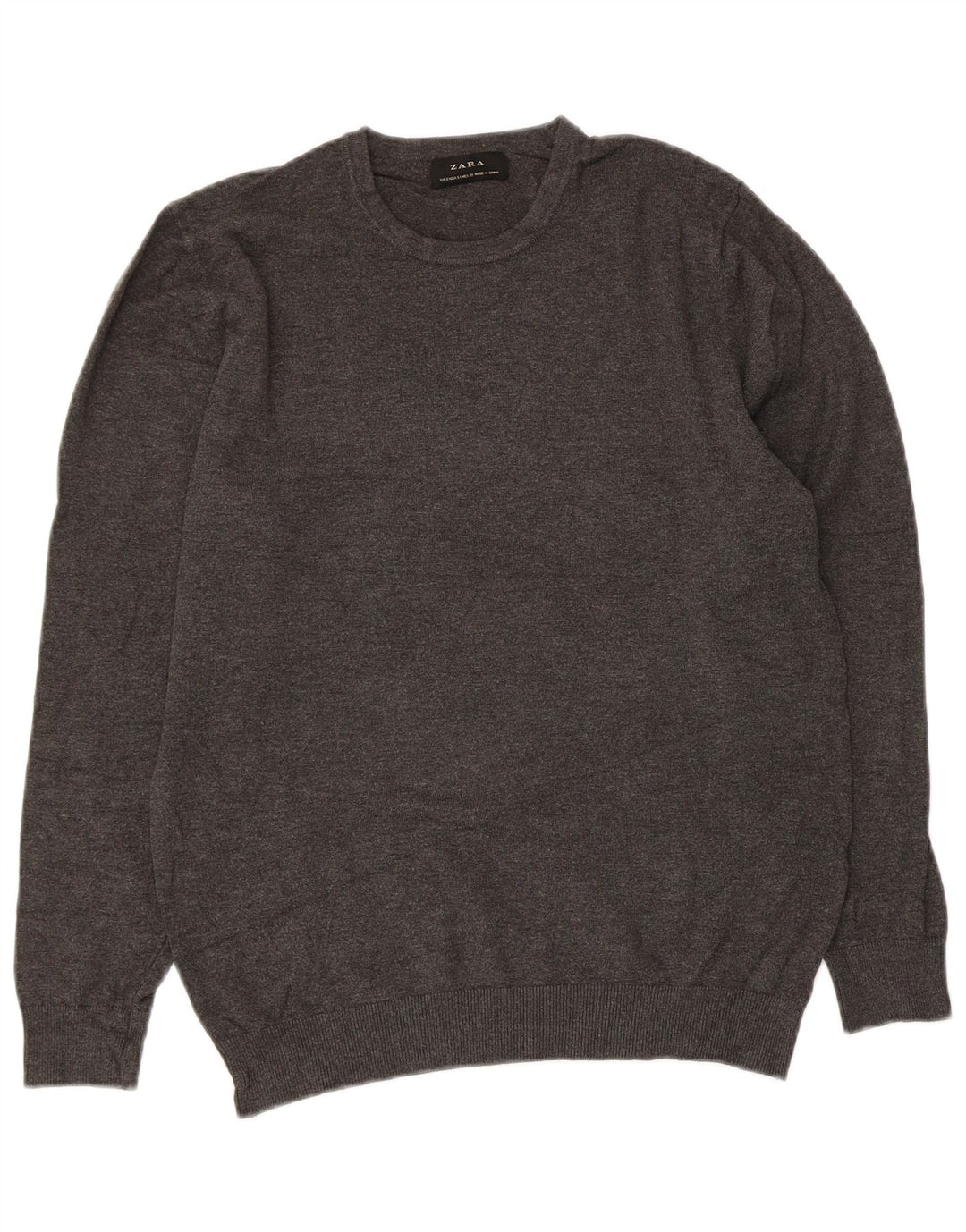 Sweter damski Zara z okrągłym dekoltem UK 10, mały, szary