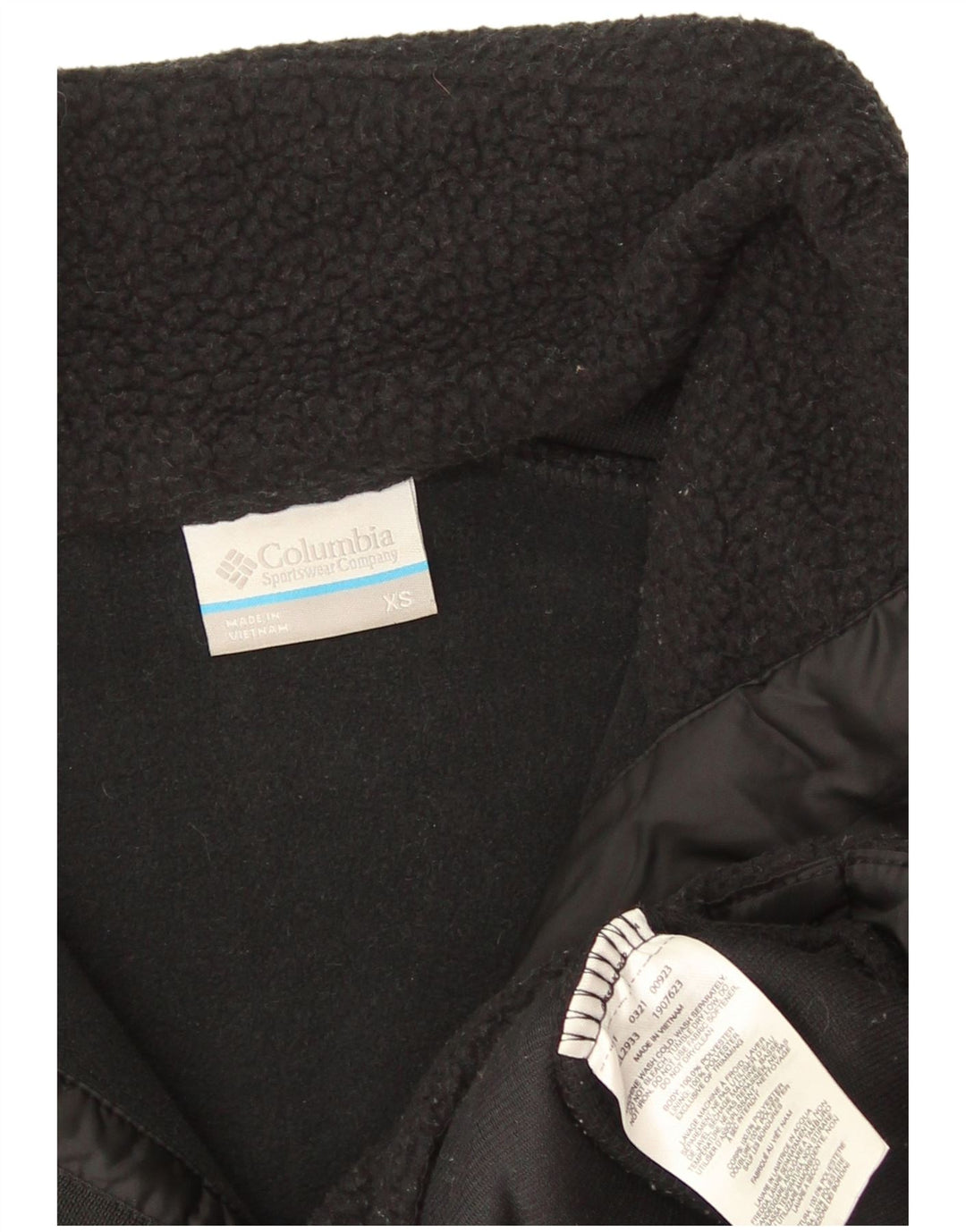 Damski sweter oversize z zamkiem błyskawicznym i polarem Columbia UK 6 XS, czarny poliester