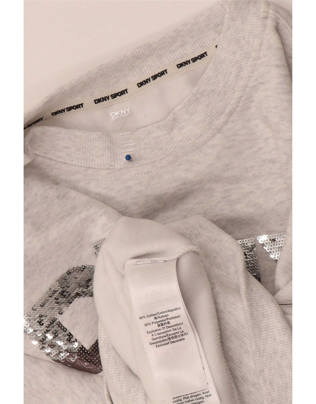 Damska bluza oversize Dkny Crop Graphic UK 10 Small Grey