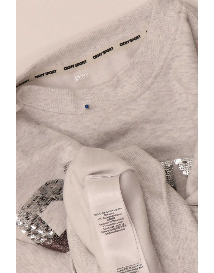 Damska bluza oversize Dkny Crop Graphic UK 10 Small Grey