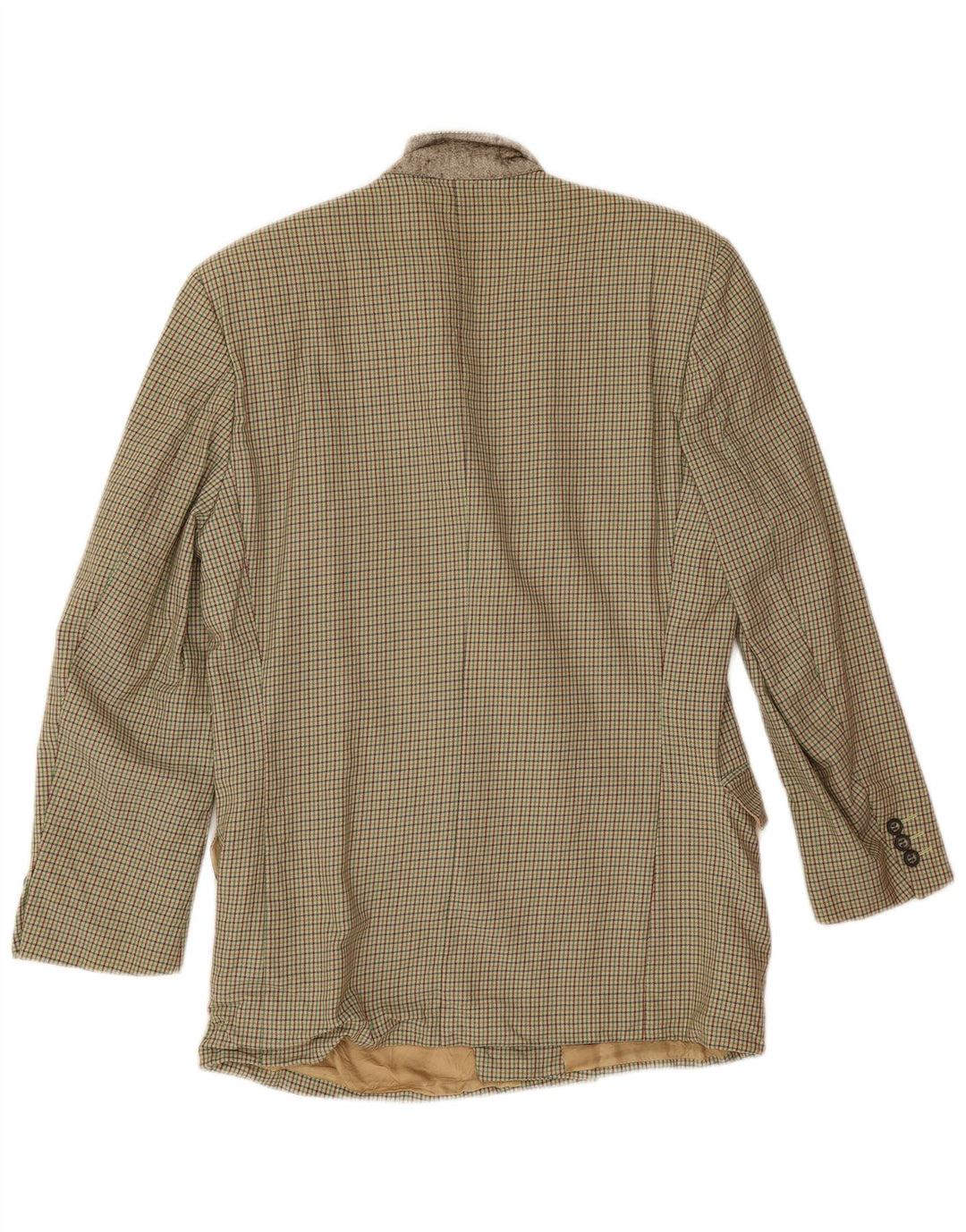 Męska marynarka Pierre Laffitte Longline UK 38 Średnia zielona pepitka