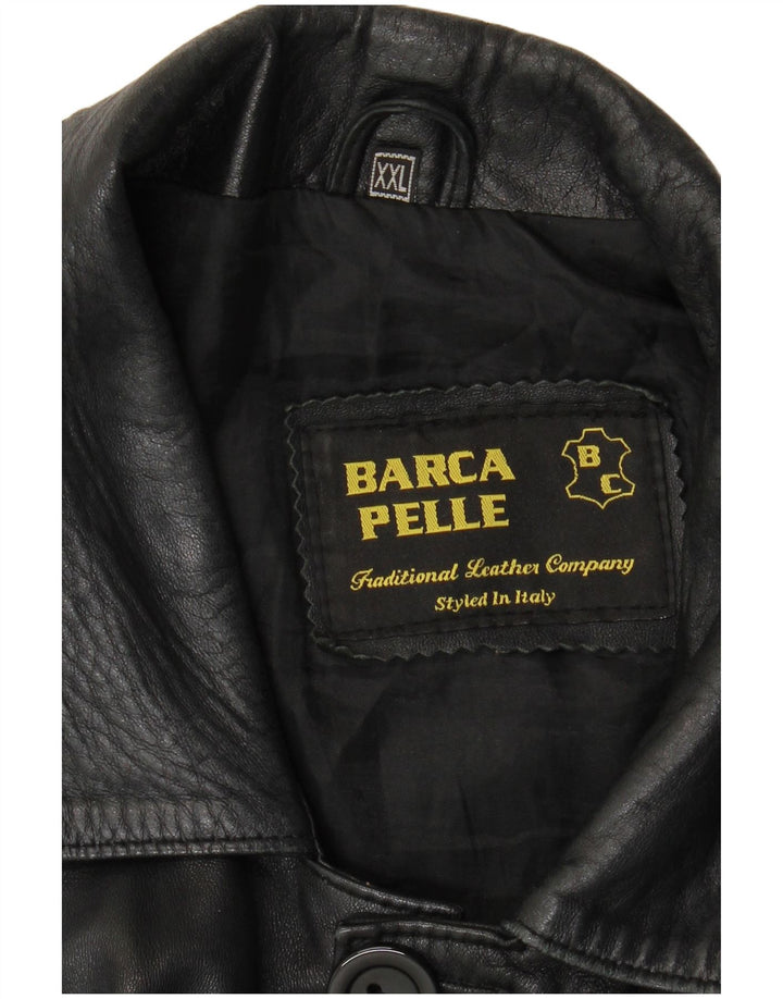 Męska kurtka skórzana VINTAGE UK 44 2XL Czarna skóra