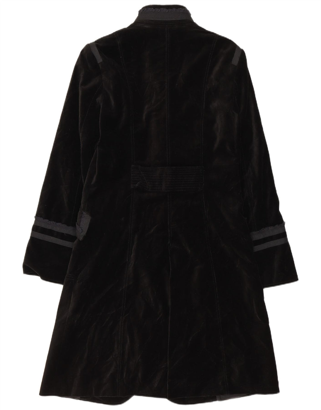 Vintage damski płaszcz welurowy UK 10 Small Black