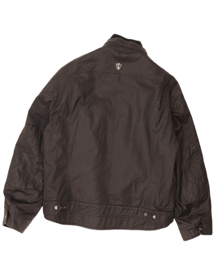 PIERO GUIDI Mens Bomber Jacket UK 42 XL Black Cotton Vintage Piero Guidi and Second-Hand Piero Guidi from Messina Hembry 