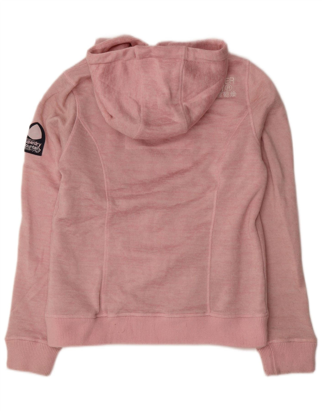 Damski sweter z kapturem i zamkiem Superdry UK 16, duży, różowy poliester