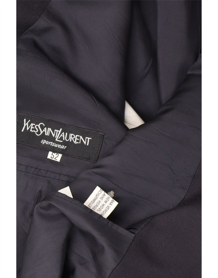 Męska marynarka zapinana na 2 guziki Yves Saint Laurent IT 52 XL Granatowa, nowa wełna