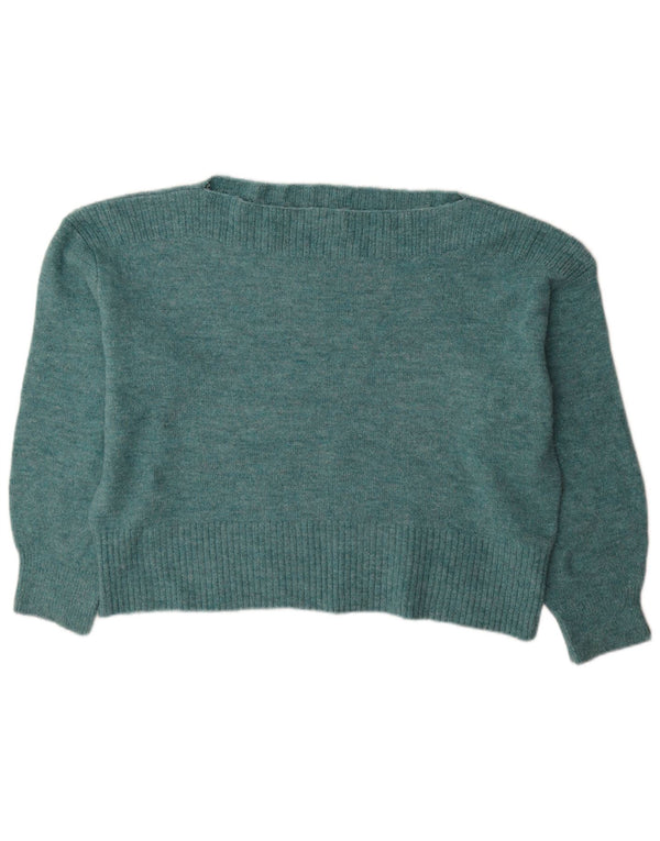 Sweter damski Zara z dekoltem w łódkę UK 18 XL Niebieski akryl