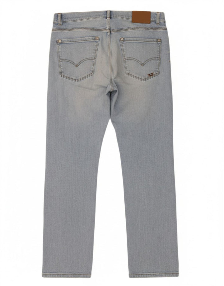 TRUSSARDI Mens Straight Jeans W35 L30 Blue Cotton