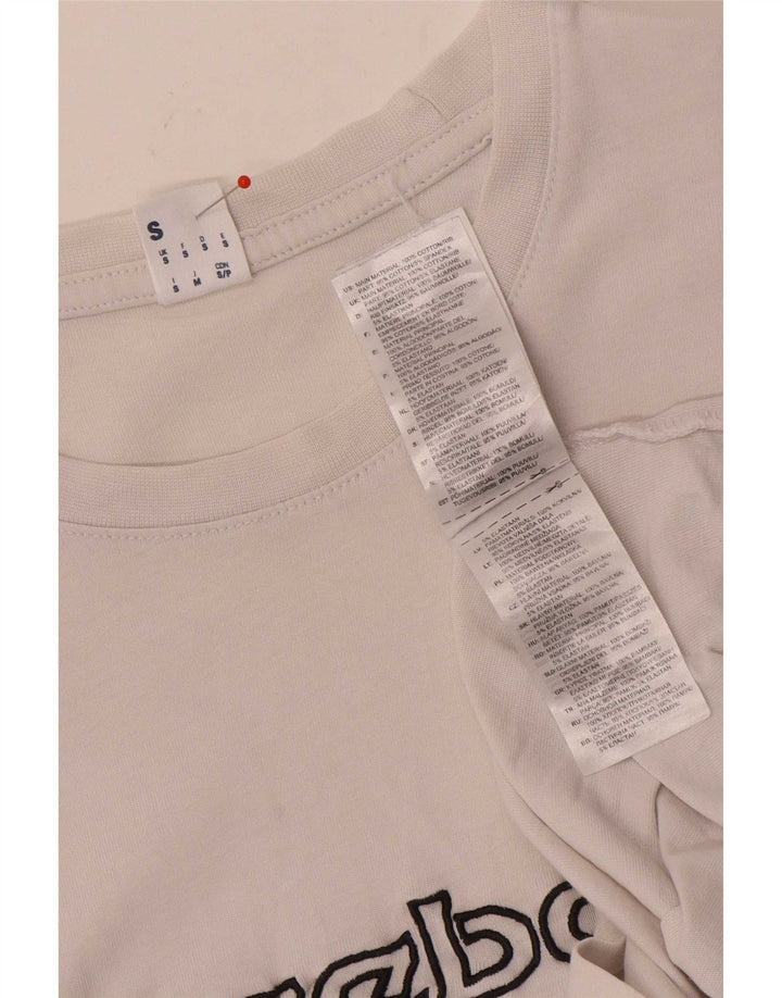 Męski T-shirt Reebok z grafiką, mały, biały, bawełniany