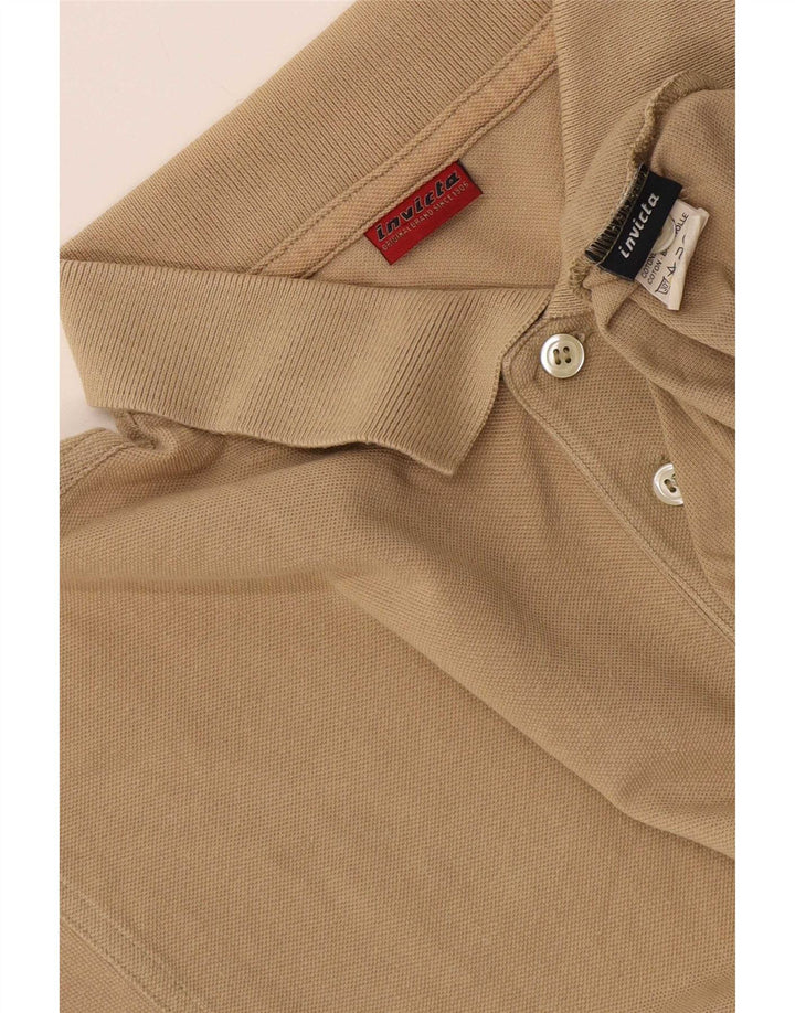 Męska koszulka polo Invicta XL, beżowa, bawełniana