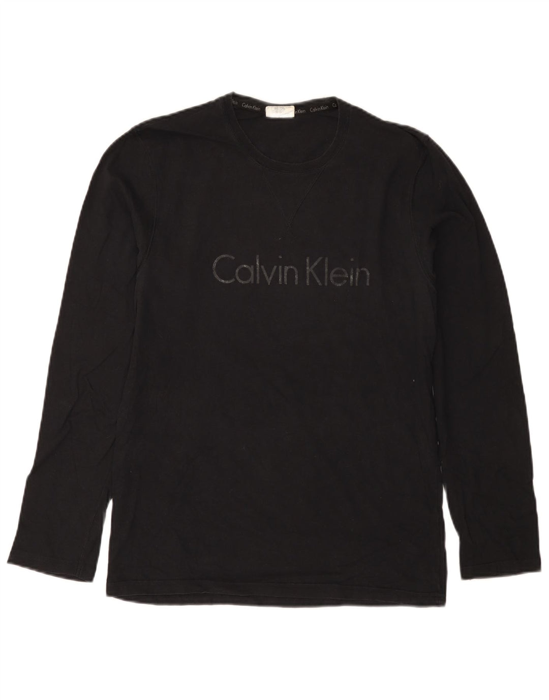 Męski top z grafiką Calvin Klein z długim rękawem, mały, czarny