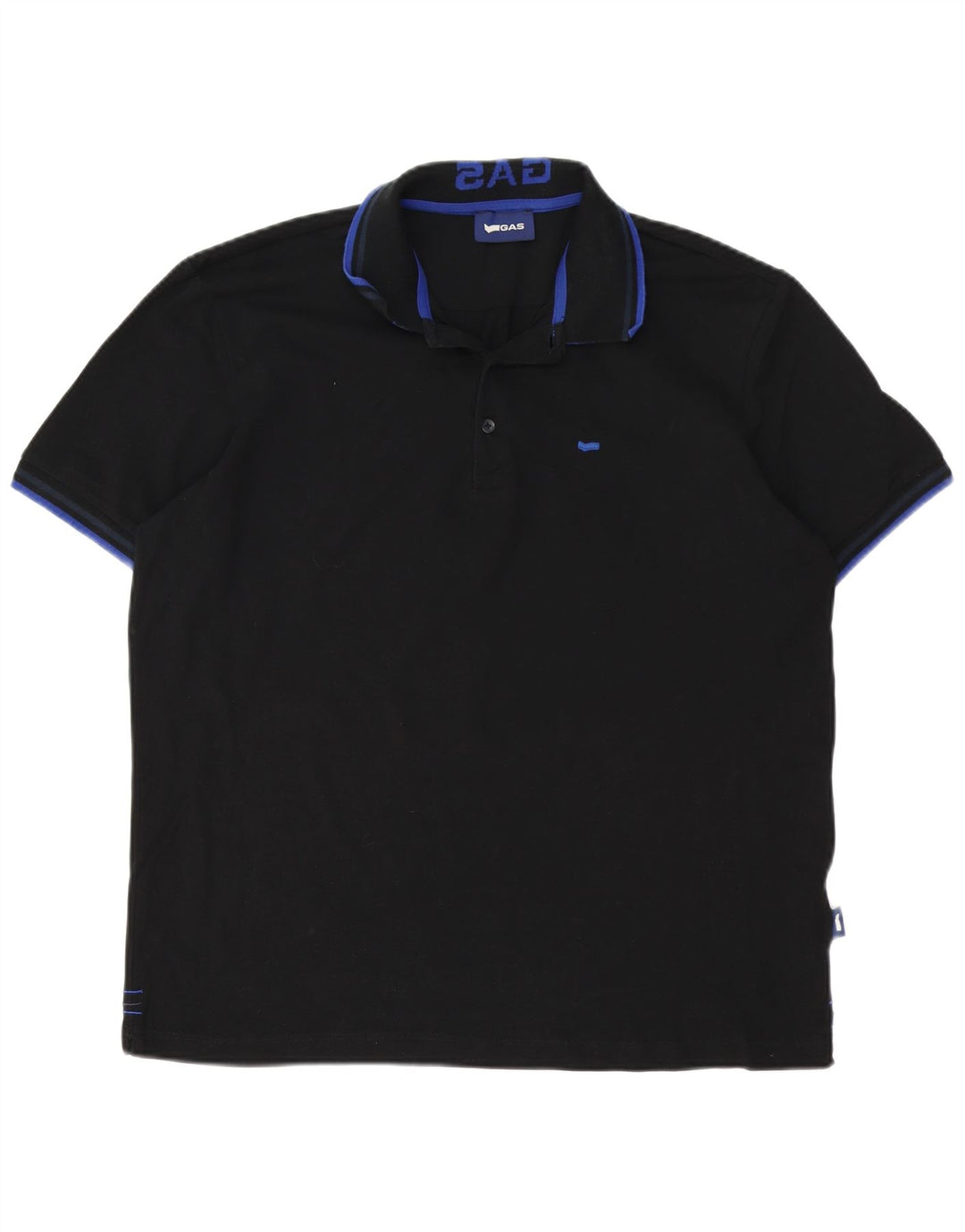 Męska koszulka polo Gas 3XL, czarna, bawełniana