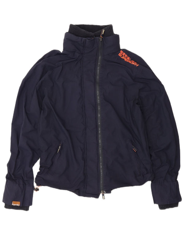 Damska kurtka przeciwdeszczowa Superdry The Windcheater UK 18 XL, granatowa, nylonowa