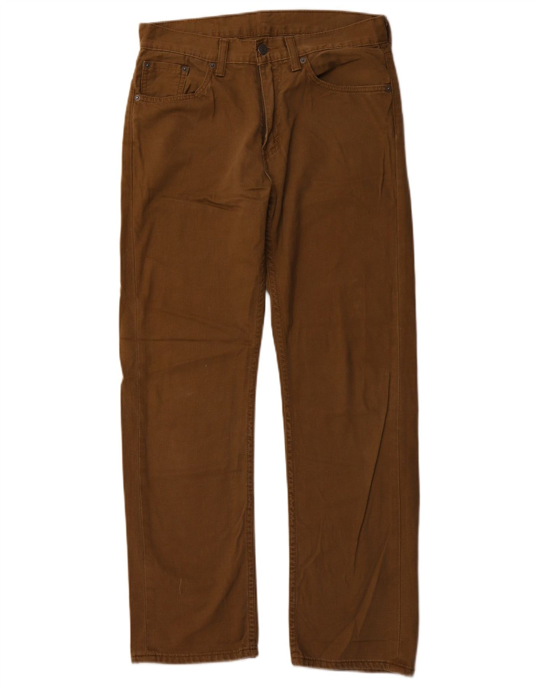 Męskie spodnie LEVI'S 505 Straight Casual W29 L30 Brązowa bawełna