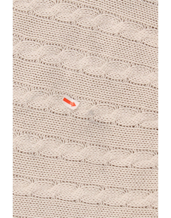 Sweter damski VINTAGE z okrągłym dekoltem UK 14 Średni szary Fair Isle Cotton