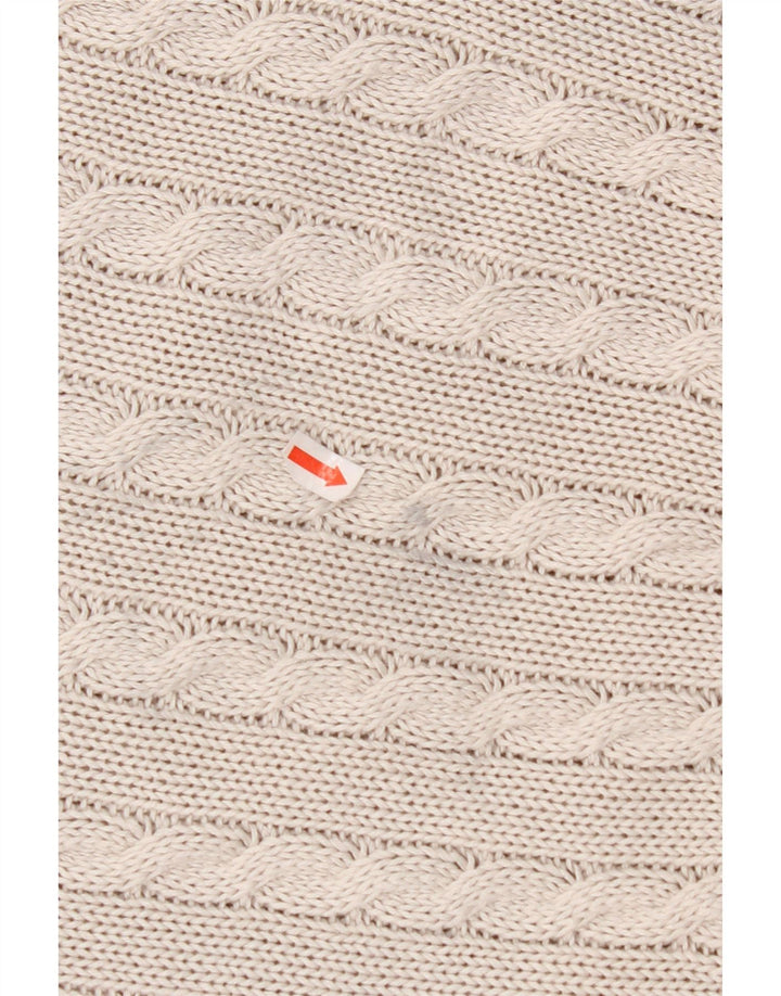 Sweter damski VINTAGE z okrągłym dekoltem UK 14 Średni szary Fair Isle Cotton