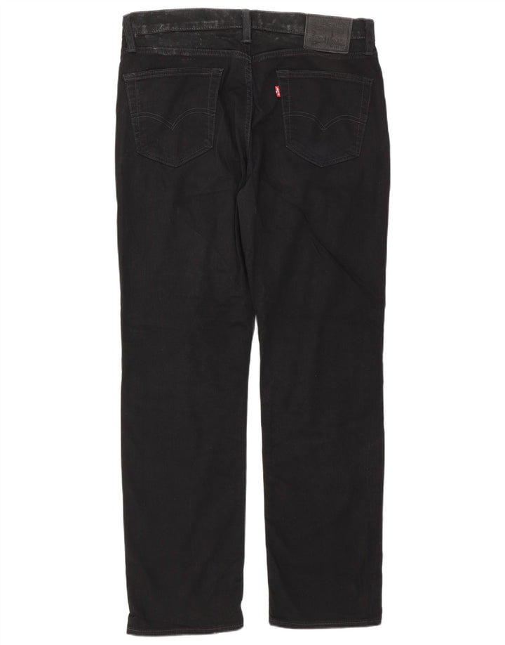 Męskie dżinsy Levi's 514 Straight W34 L32 Czarna bawełna