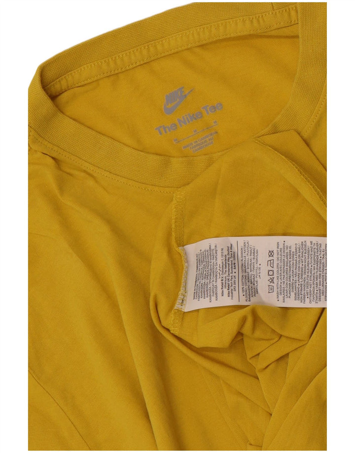 T-shirt męski Nike, średni żółty, bawełniany